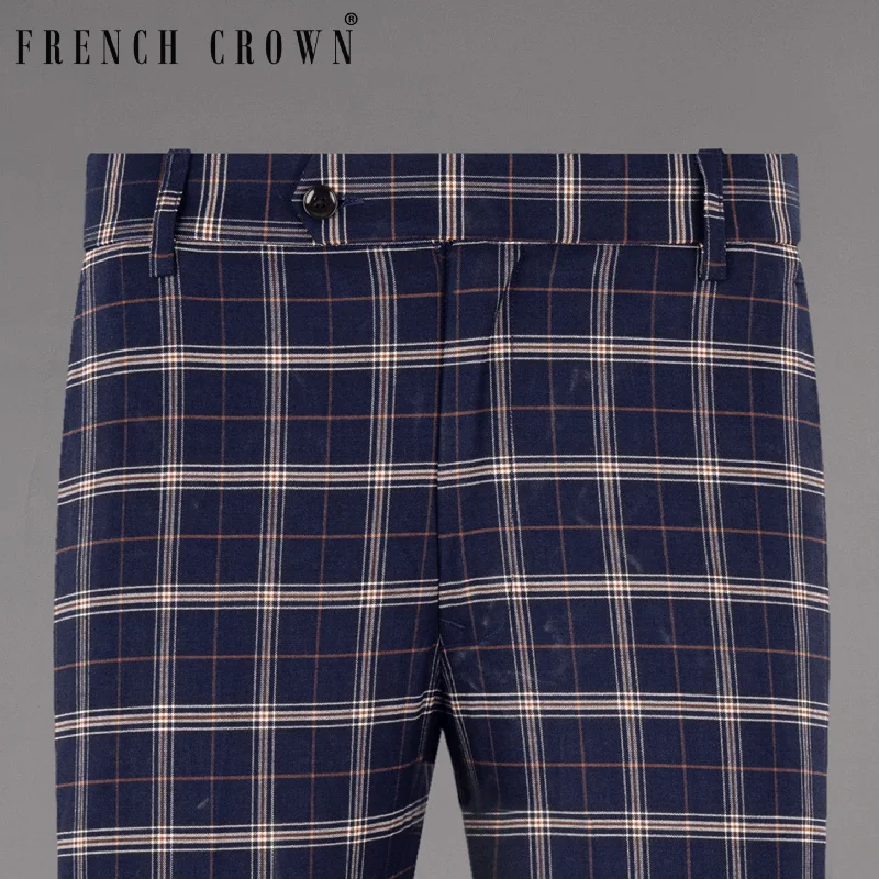 Online Specials Ebon Clay Blue Plaid Wool Rich Pant