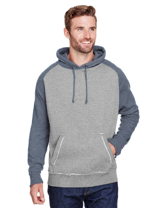 Early Access J America Adult Vintage Heather Pullover Hooded Sweatshirt | Smoke/ Vin Navy Early Access J America Adult Vintage Heather Pullover Hooded Sweatshirt | Smoke/ Vin Navy