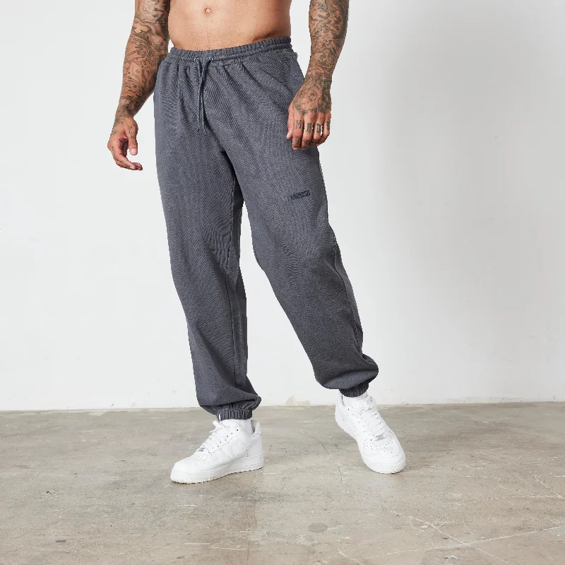 Deal Mania Vanquish Essential Denim Blue Oversized Sweatpants