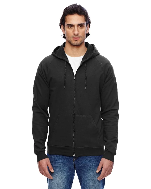 Final Clearance American Apparel Unisex California Fleece Zip Hoodie | Black