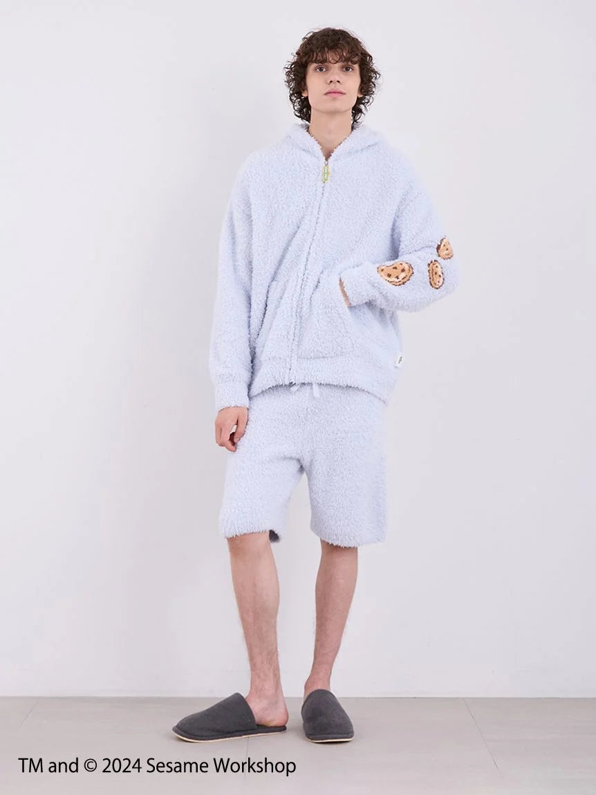 Referral Discount 【SESAME STREET】 MEN's Cookie Monster Hoodie and Shorts Loungewear Set