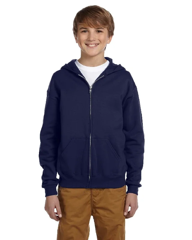 Unmissable Offer Jerzees Youth Full-Zip Hooded Sweatshirt | J Navy