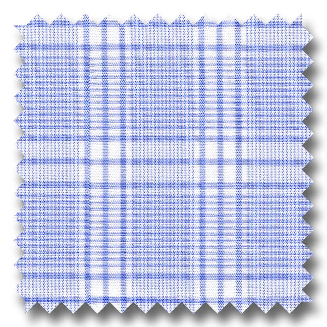 Weekend Deals to Make You Happy Medium Blue Check 2Ply Broadcloth - Custom Dress Shirt Weekend Deals to Make You Happy Medium Blue Check 2Ply Broadcloth - Custom Dress Shirt
