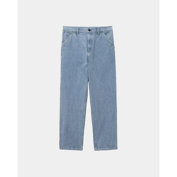 Price Drop Carhartt WIP Single Knee Pant Denim Blue Stone Bleached