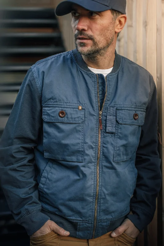 Bargain Bin &SONS Harris Bomber Jacket Navy