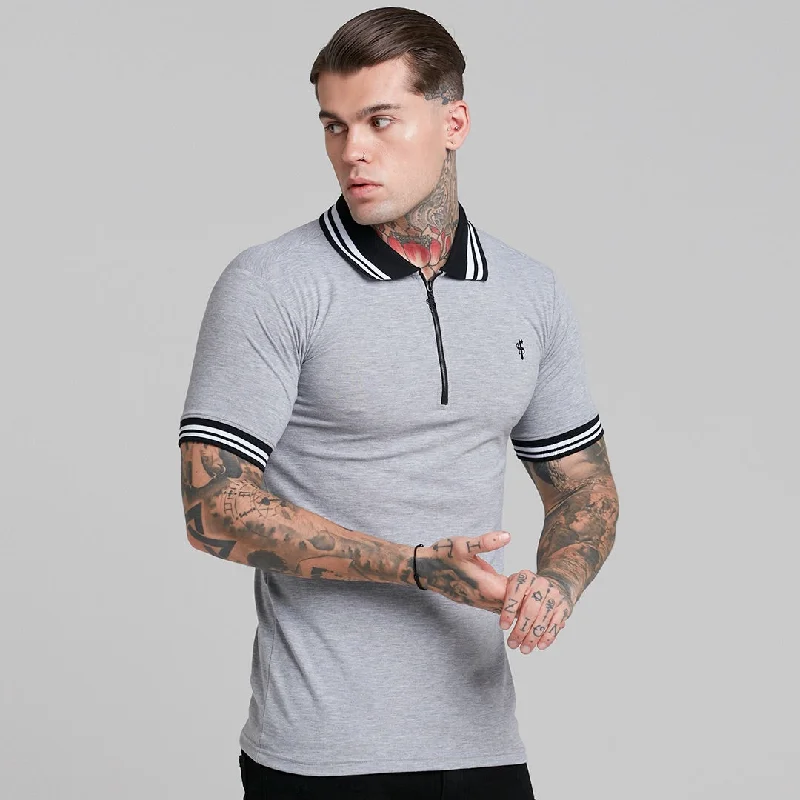 Make Your Weekend Count with Savings Father Sons Classic Grey Contrast Collar Polo Shirt - FSH237 Make Your Weekend Count with Savings Father Sons Classic Grey Contrast Collar Polo Shirt - FSH237