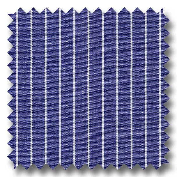 Price Slash Navy Blue Stripe 2Ply Broadcloth - Custom Dress Shirt