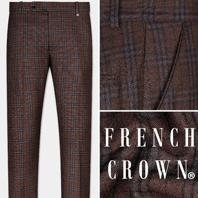 Weekend Shopping Bliss Gingerbread Plaid Wool blend Pant