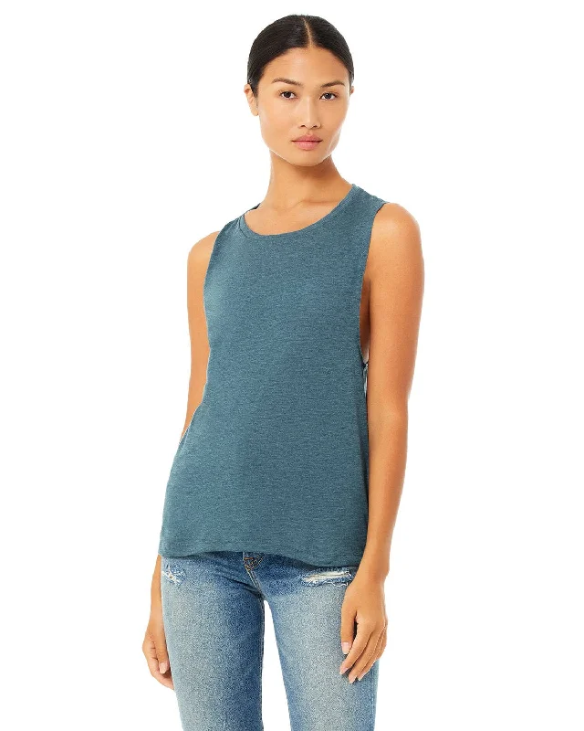 Weekend Offers That Shine Bella+Canvas Ladies Flowy Scoop Muscle Tank | Hthr Deep Teal Weekend Offers That Shine Bella+Canvas Ladies Flowy Scoop Muscle Tank | Hthr Deep Teal
