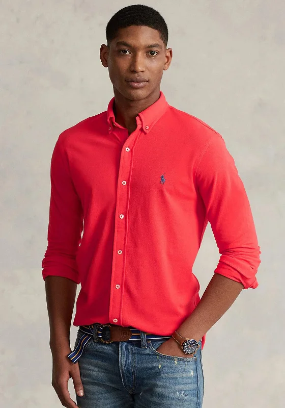 Super Sale Ralph Lauren Featherweight Mesh Shirt, Reef Red