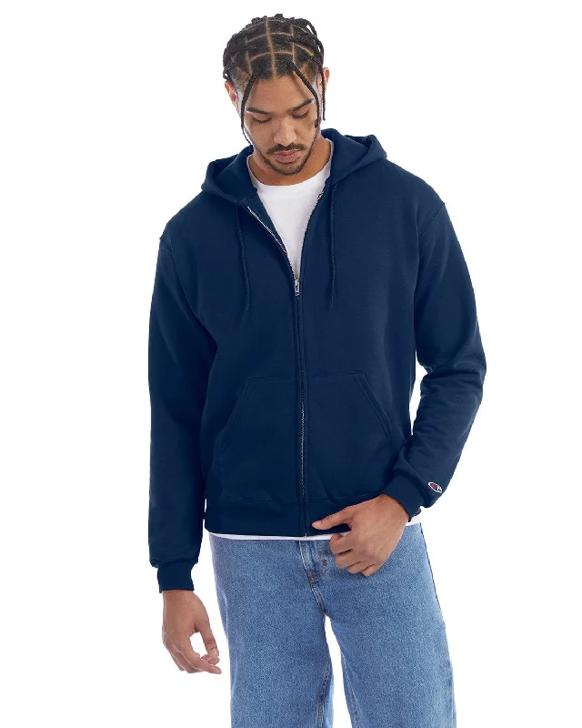 New Markdowns Champion EcoSmart Full-Zip Hoodie | Late Night Blue