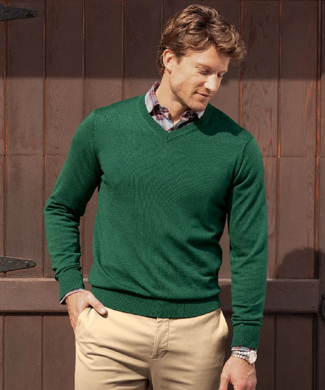 Sneak Peek Sale Signature 100% Merino Wool V-Neck Sweater
