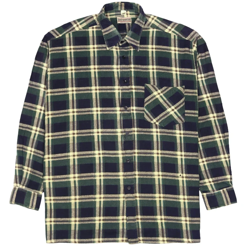 Value Pack Gino Marconi Checkered Flannel Shirt Navy Green