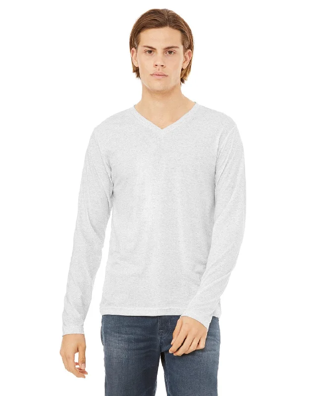 Weekend Bargains to Relish Bella+Canvas Long Sleeve V-Neck T-Shirt | Wht Flck Triblnd Weekend Bargains to Relish Bella+Canvas Long Sleeve V-Neck T-Shirt | Wht Flck Triblnd