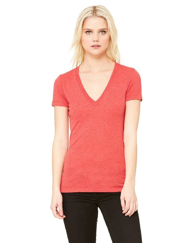 Weekend Bargains to Indulge In Bella+Canvas Ladies Triblend Deep V-Neck T-Shirt | Red Triblend Weekend Bargains to Indulge In Bella+Canvas Ladies Triblend Deep V-Neck T-Shirt | Red Triblend