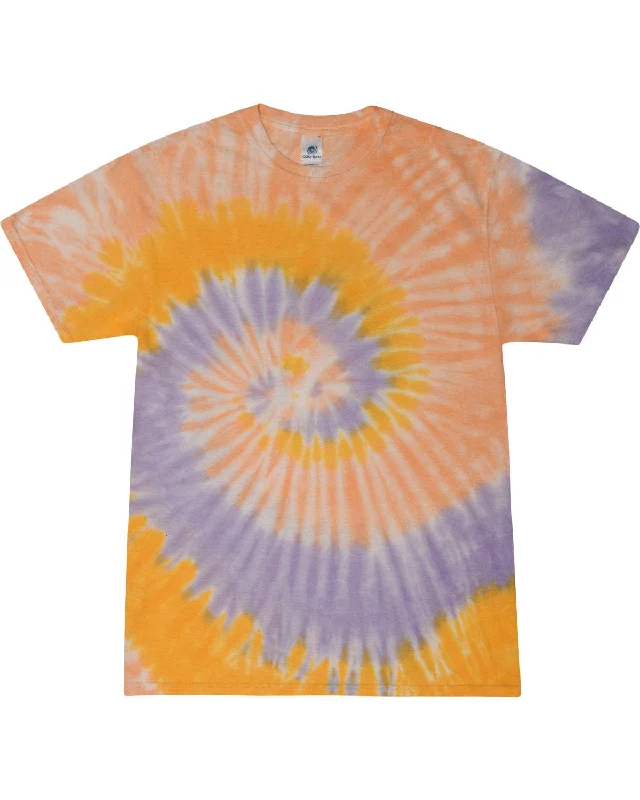 Act Fast Tie-Dye Youth 100% Cotton Tie-Dyed T-Shirt | Sunflower