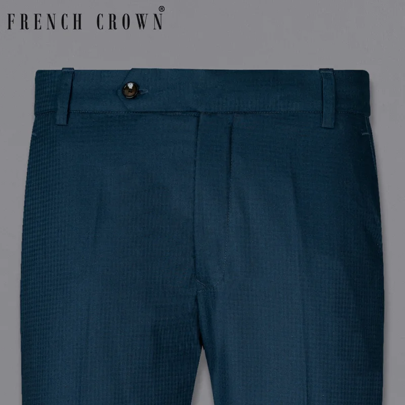 Weekend Bargains to Grab Mirage Blue Checkered Pant