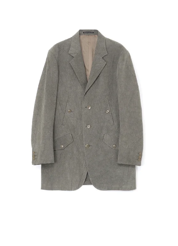 Weekend Discounts to Enjoy COTTON LINEN SULFIDED OZONE JACKET WITH 4POCKETS AND DOUBLE STITCH Weekend Discounts to Enjoy COTTON LINEN SULFIDED OZONE JACKET WITH 4POCKETS AND DOUBLE STITCH