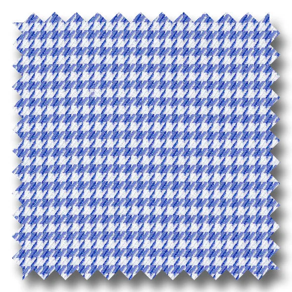 Weekend Bargains to Cherish Medium Blue Check 2Ply Twill - Custom Dress Shirt