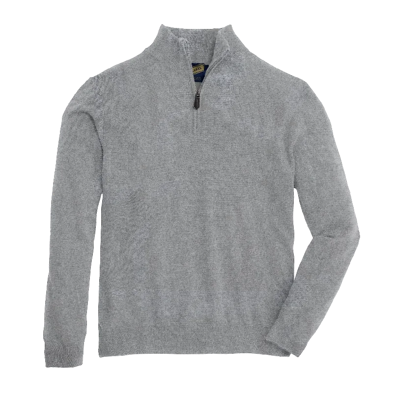 The Best Prices James Cashmere 1/4 Zip Sweater - Heather Charcoal Grey