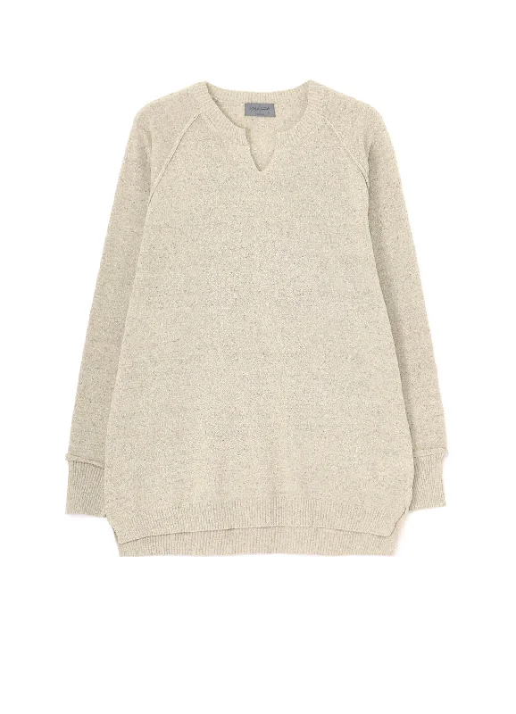 Price Drop 10G JERSEY STITCH COLLAR SLIT LONG SLEEVE