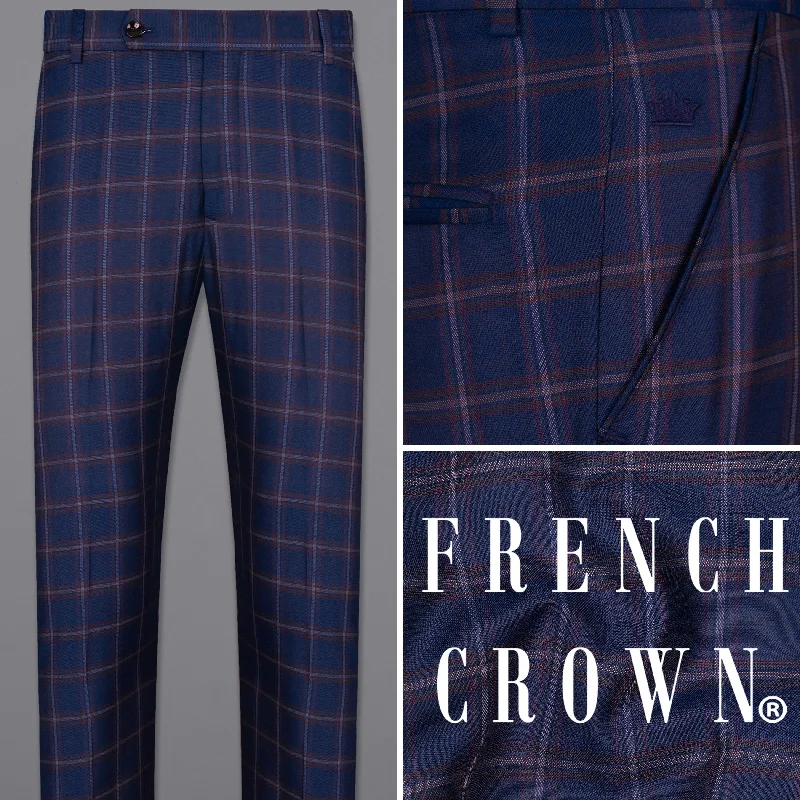 Don't Delay Rhino Blue Windowpane Woolrich Pant