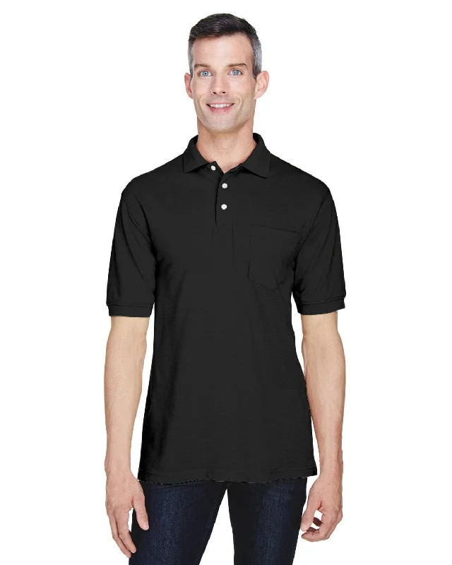Great Bargain Harriton Easy Blend Pocket Polo Shirt | Black