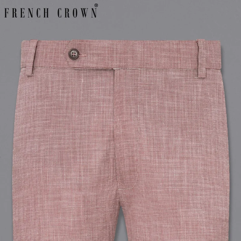 Weekend Specials to Enjoy Coral Tree Red Textured Pant