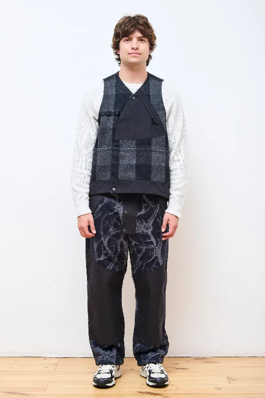 Shop the Weekend Away Horn Tree Print Wool Boa Pants Navy