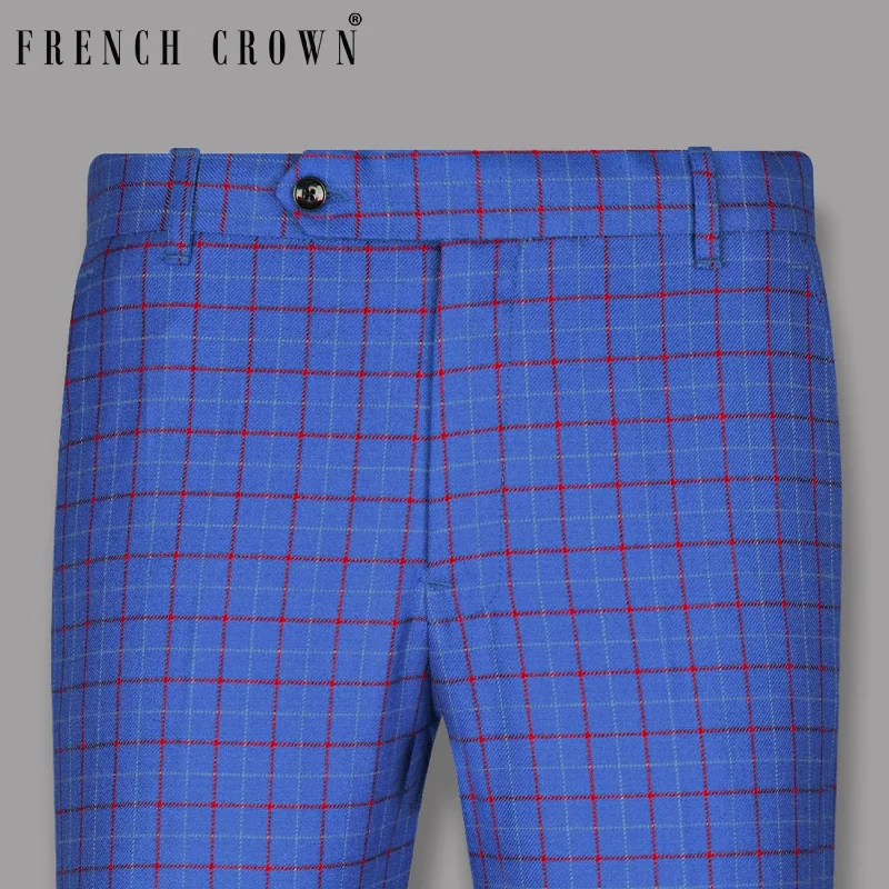 Don't Wait Indigo Windowpane Sport Pant