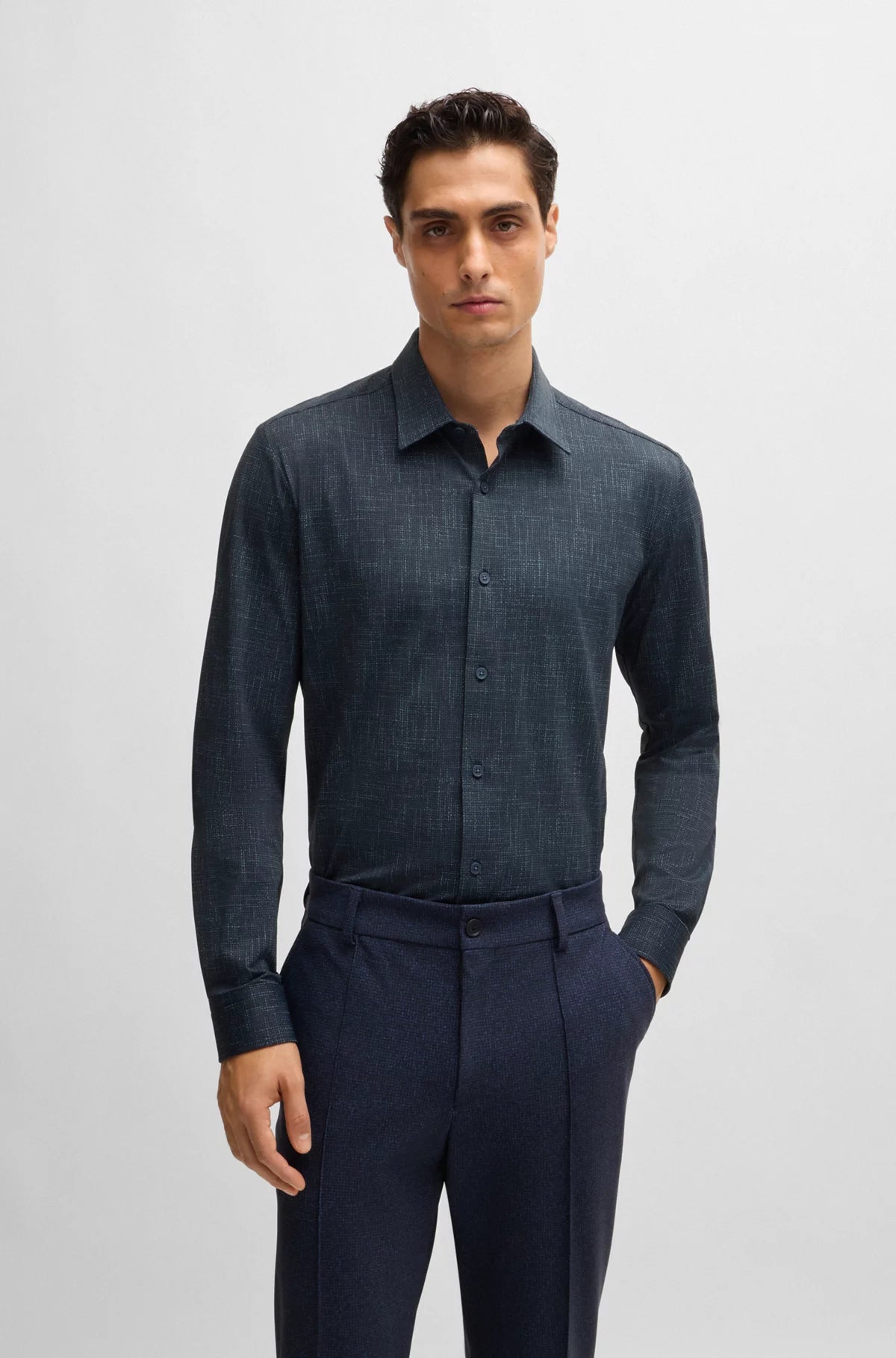 Unbeatable Prices P-Roan Slim Fit Shirt in Printed Performance-Stretch Fabric 50527709