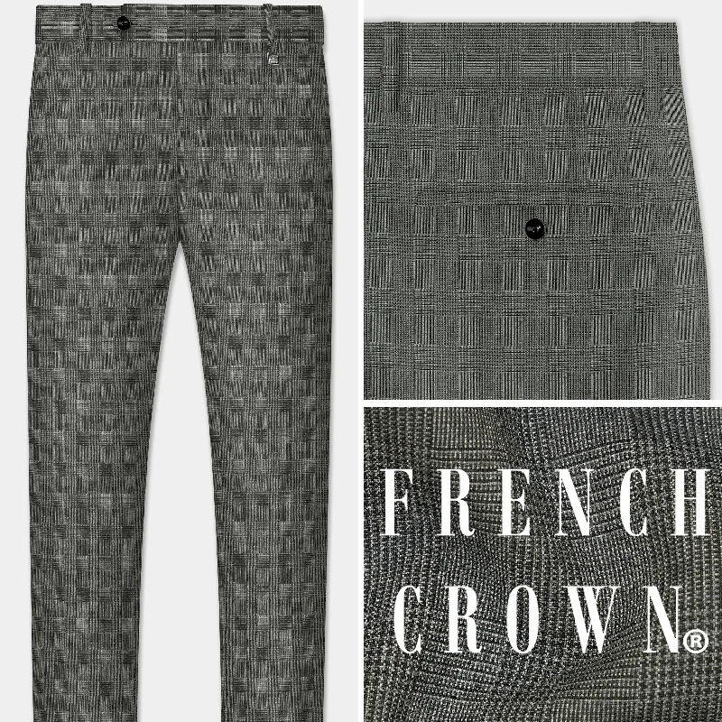 New Markdowns Tundora Dark Gray Subtle Plaid Pant