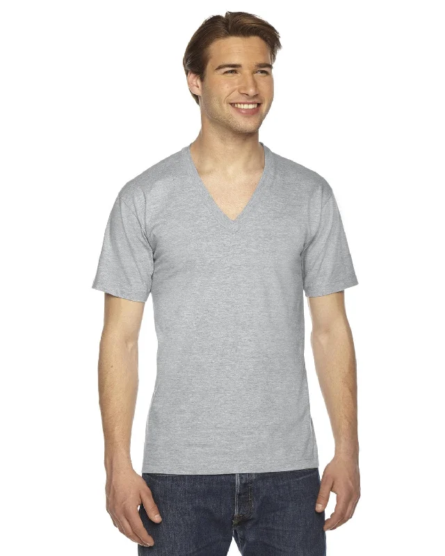 Overstock Clearance American Apparel Unisex Fine Jersey Short Sleeve V-Neck T-Shirt | Heather Grey Overstock Clearance American Apparel Unisex Fine Jersey Short Sleeve V-Neck T-Shirt | Heather Grey