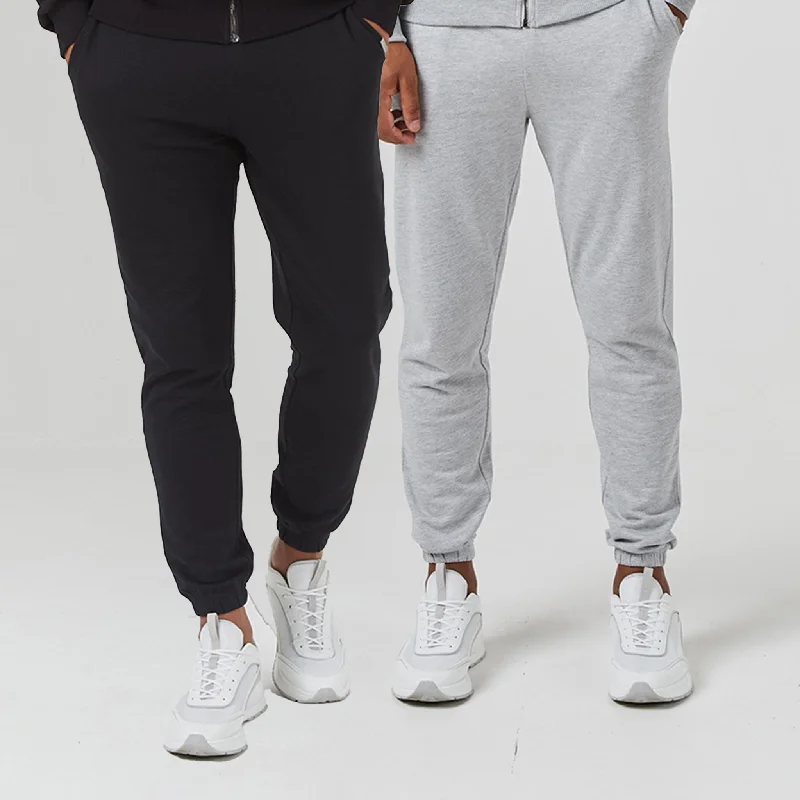 Weekend Specials to Love 2-Pack Relaxed Fit Cuffed Joggers | Black / Grey Marl