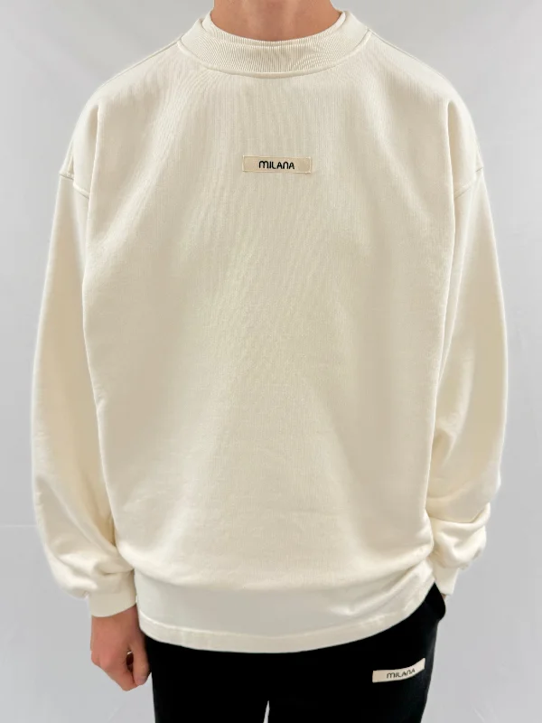 Weekend Discounts to Savor Cream Core Heavyweight Sweatshirt.