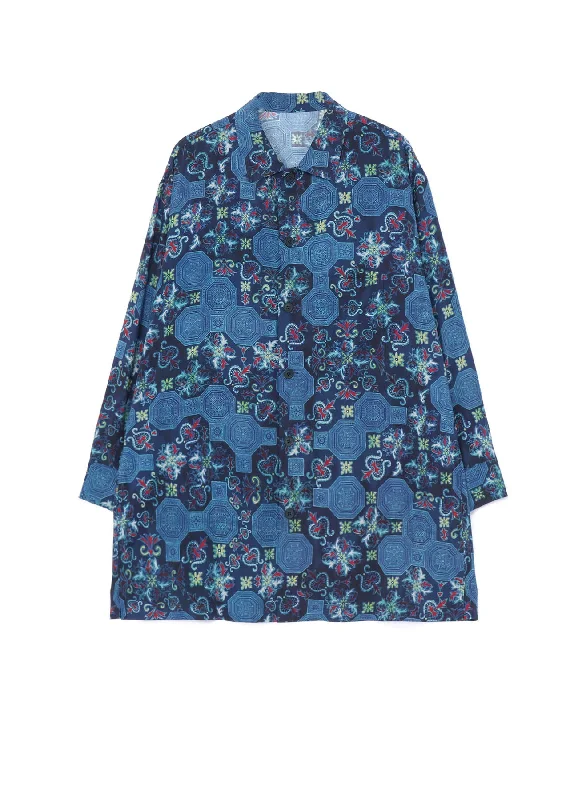 Early Access CHINOISERIE-B PRINTED OPEN COLLAR SHIRT