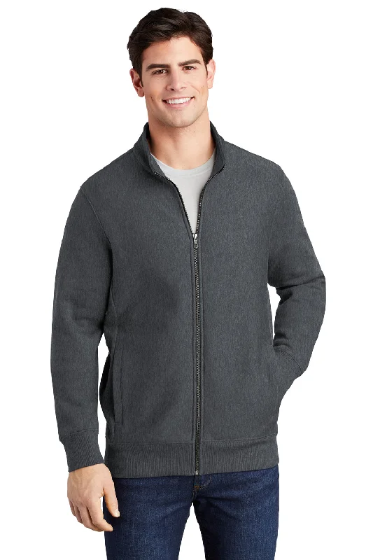 Midnight Madness Sport-Tek Mens Full Zip Sweatshirt w/ Pockets - Heather Graphite Grey Midnight Madness Sport-Tek Mens Full Zip Sweatshirt w/ Pockets - Heather Graphite Grey