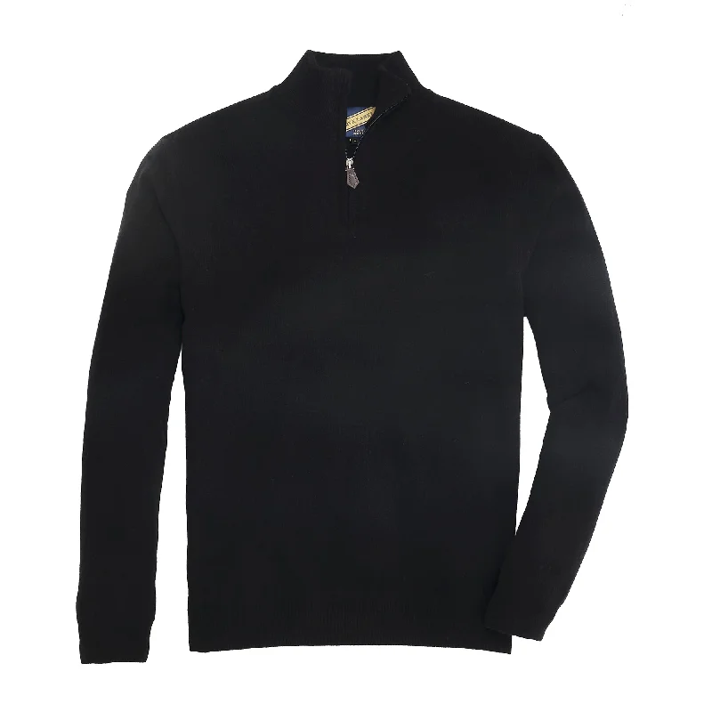 Take Action James Cashmere 1/4 Zip - Black