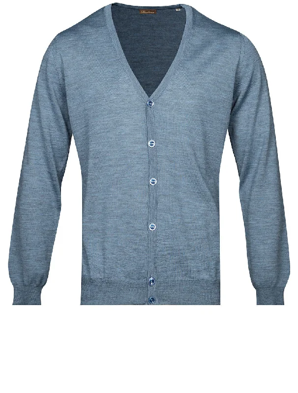 Bonus Offer Strickwaren Strickjacke aus Merinowolle Blau