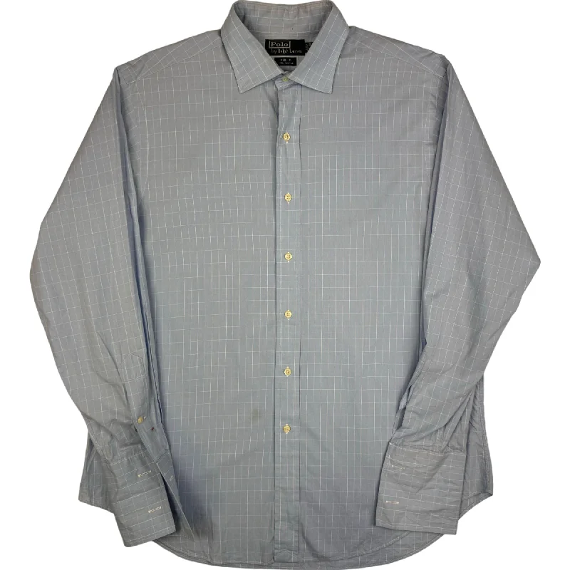 Exclusive Preview Polo Ralph Lauren Philip Checkered Long Sleeve Shirt Blue