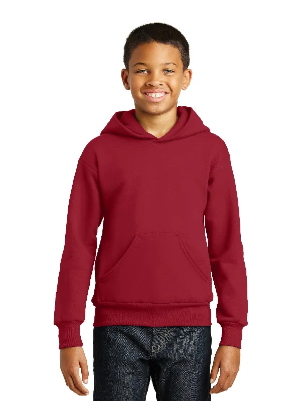 Exclusive Online Offer Hanes Youth Hooded Sweatshirt | Heather Blue