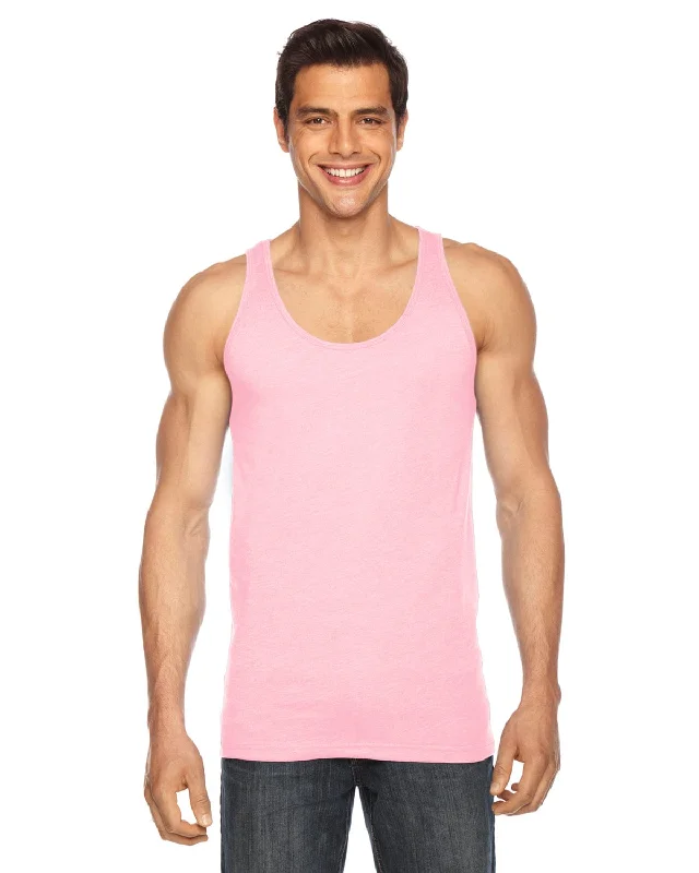 Quick Deals American Apparel Unisex Poly-Cotton Tank | Neon Hthr Pink