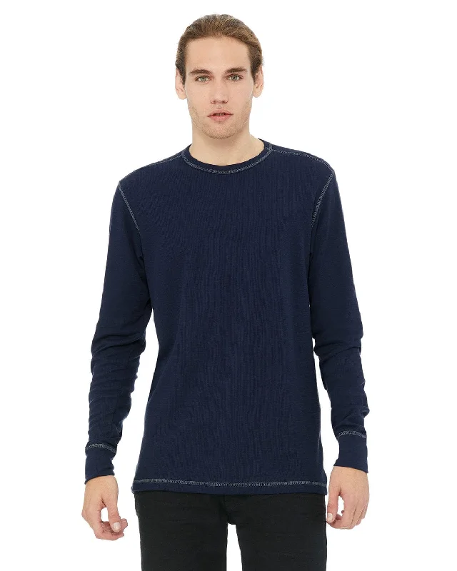 Weekend Savings Extravaganza Bella+Canvas Long Sleeve Thermal T-Shirt | Navy/ Grey