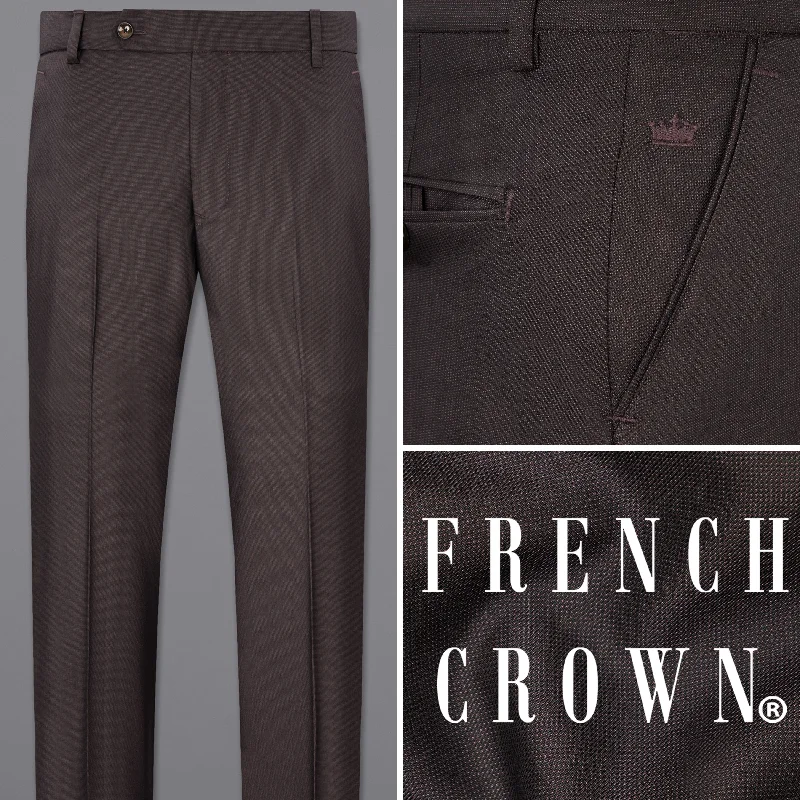 Weekend Shopping Bliss Bleached Cedar Brown Textured Pant