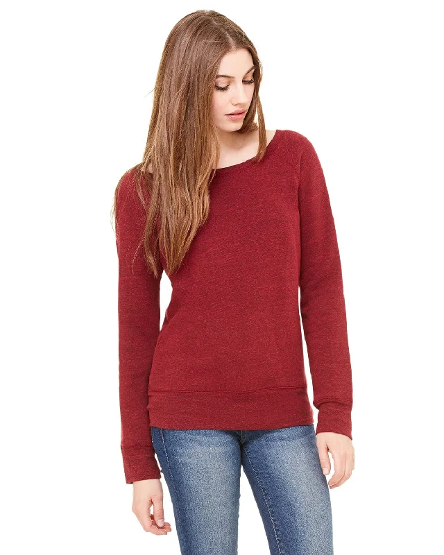 Can't Miss Bella+Canvas Ladies Triblend Sponge Fleece Wide Neck Sweatshirt | Cardinal Trbibld Can't Miss Bella+Canvas Ladies Triblend Sponge Fleece Wide Neck Sweatshirt | Cardinal Trbibld