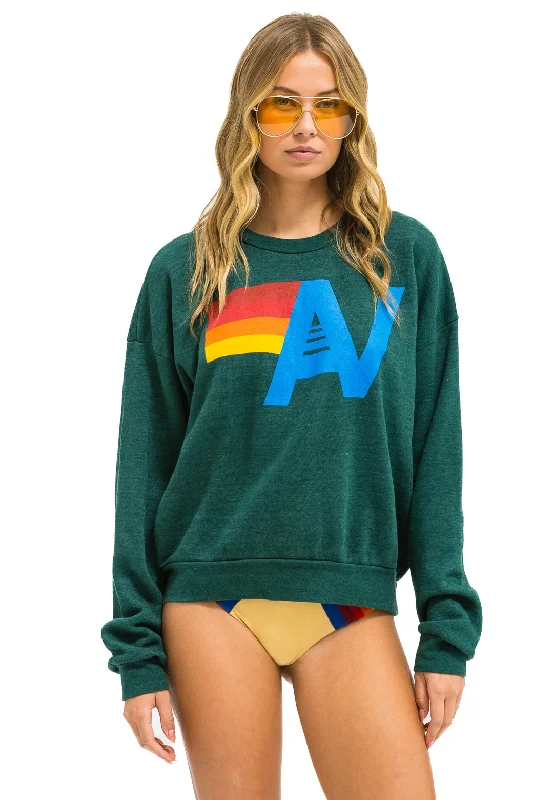 Weekend Specials to Savor LOGO RELAXED CREW SWEATSHIRT - FOREST