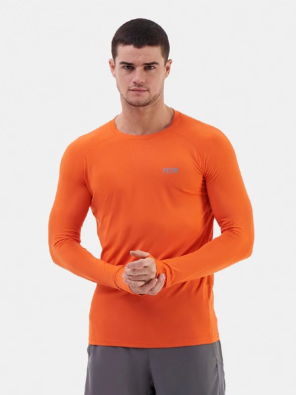 Anniversary Sale Stamina Long Sleeve Crew Neck Running Top For Men With Thumbholes & Back Zip Pocket Anniversary Sale Stamina Long Sleeve Crew Neck Running Top For Men With Thumbholes & Back Zip Pocket