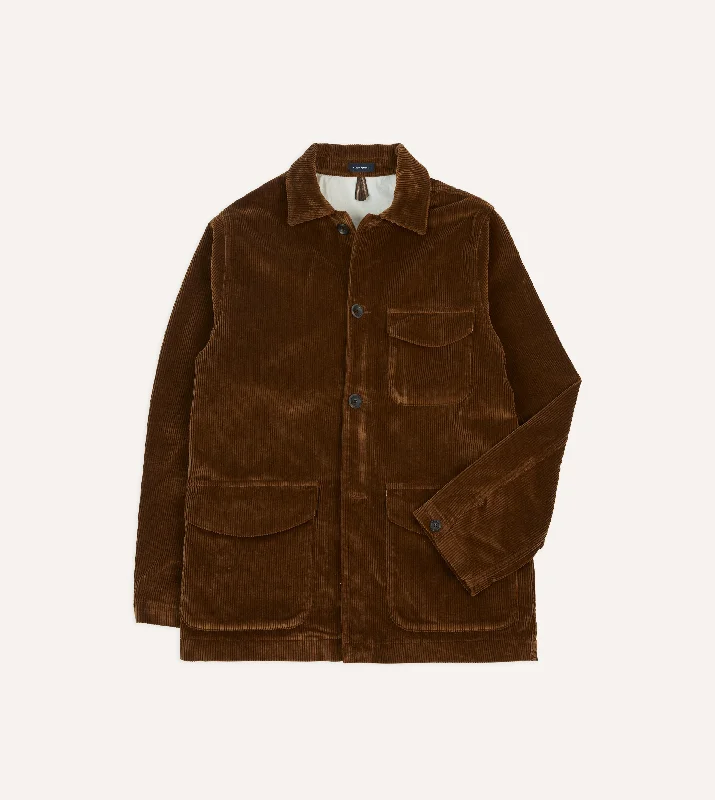 Best Seller Tan Corduroy Three-Pocket Field Jacket