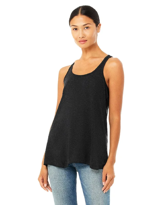 Hot Deal Bella+Canvas Ladies Flowy Racerback Tank | Black Heather