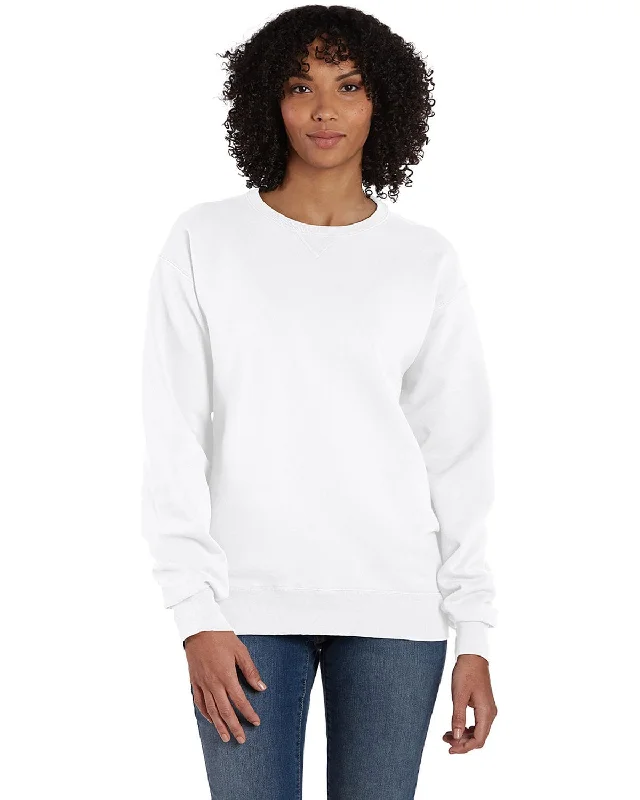 Unmissable Offer ComfortWash by Hanes Unisex Crew Sweatshirt | White Pfd